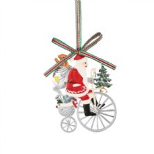 Newbridge Silverware Santa on Penny Farthing Bicycle Christmas Decoration